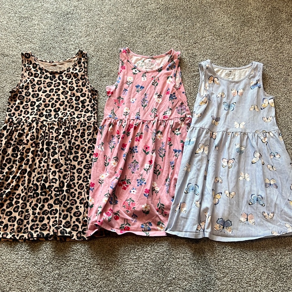 H&M Girls 6x/7 lot of 3 dresses